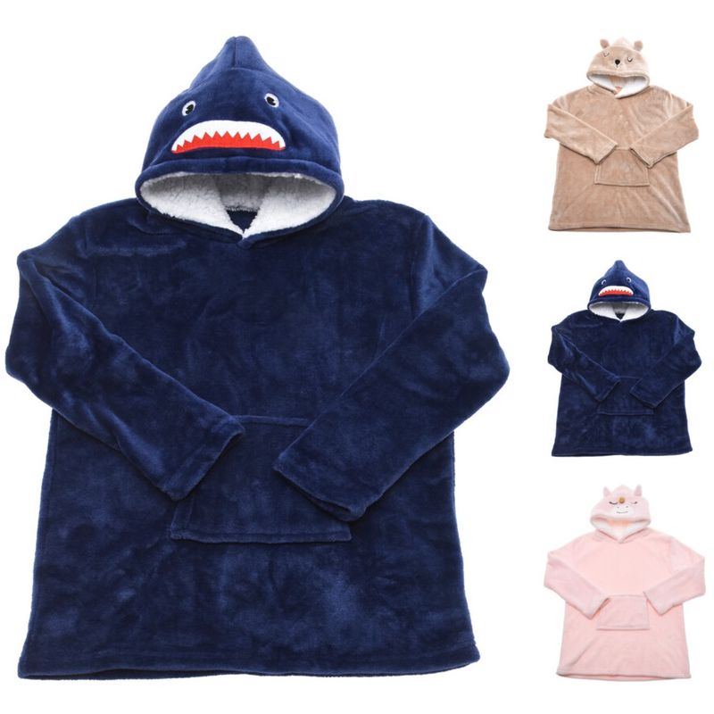 Stor Kosegenser Barn Hoodie OneSize 3ass