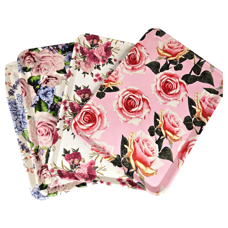 Plastbrikke med blomster | 31 x 22 cm | 4 motiver