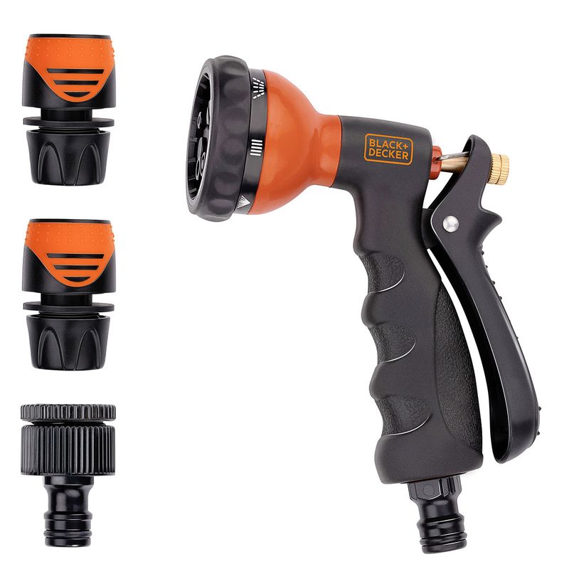 Black+Decker Sprøytepistol med 3 koblinger | 7 Sprayinnstillinge