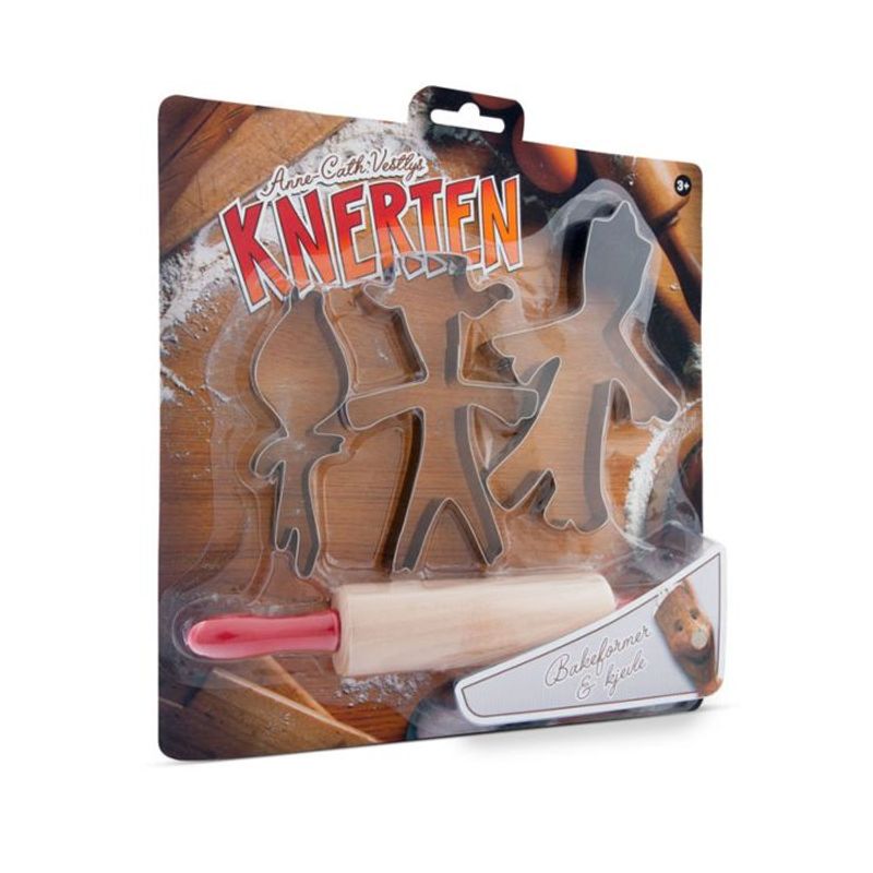 Knerten Pepperkakeformer med barnekjevle