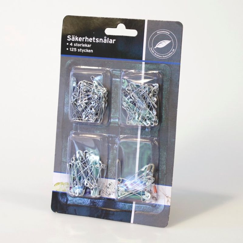 Sikkerhetsnåler multipack 125stk