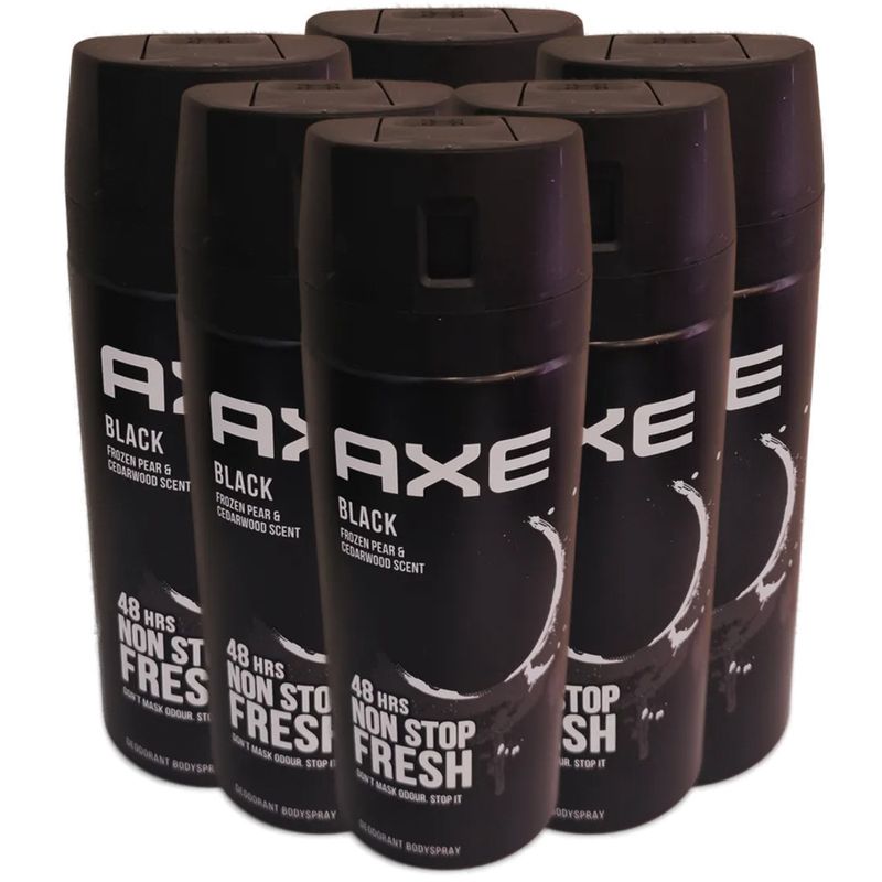 Axe Black Body Spray 6x150ml | Storpakk