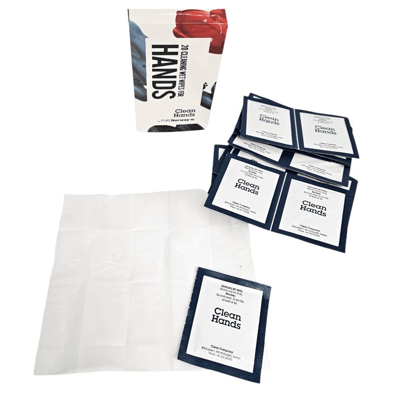 20pk Antibakterielle Våtservietter | PURENorway