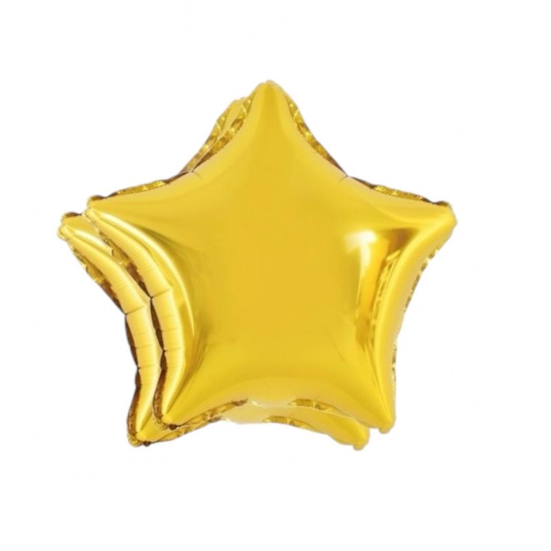 Tinka Folieballong Stjerne 45cm Gull & Sølv