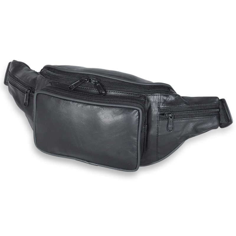 Duffy Sort Bum Bag i Lammeskinn | 1,2 L