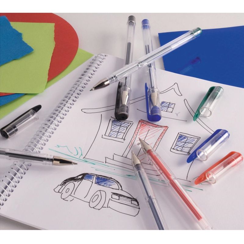 12pk Gelpenner i ulike farge | 8 neon & 4 vanlige