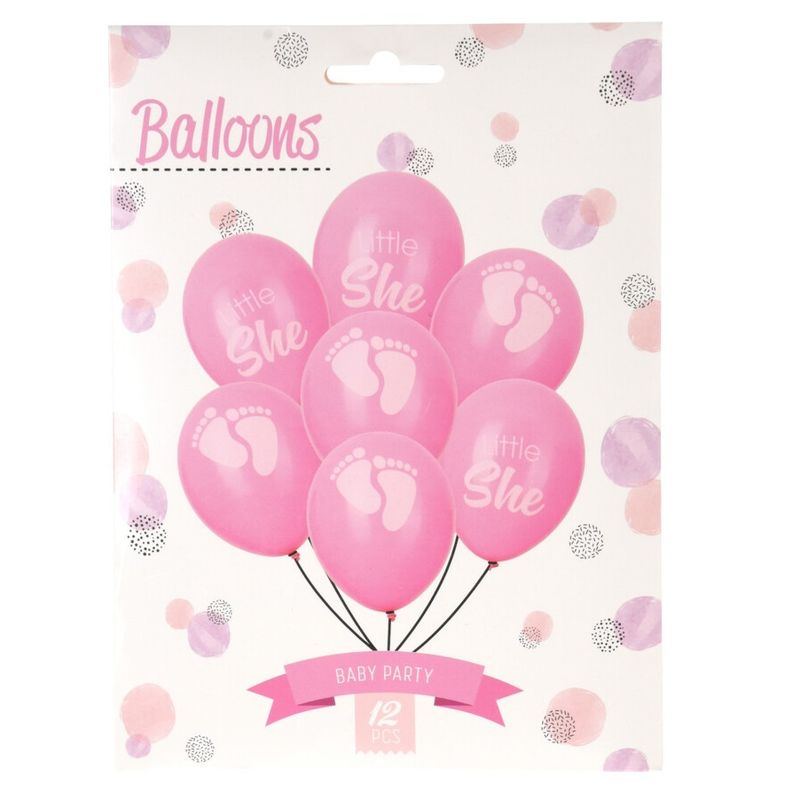 Baby Shower Ballonger Blå/Rosa 12pk 30cm