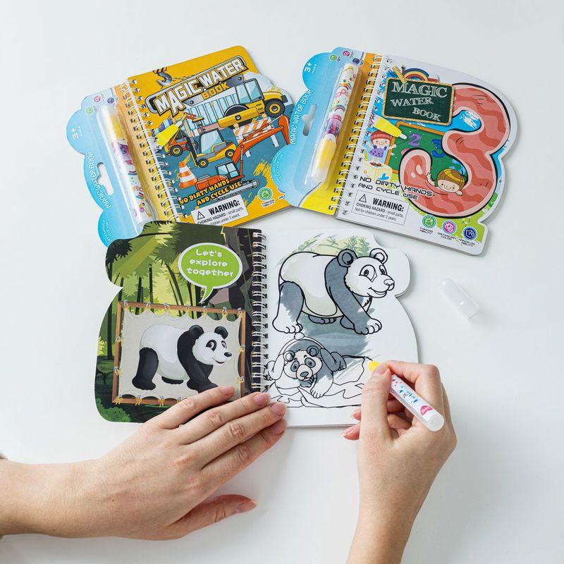 Magiske Vannmalebøker 3pk | Gjenbrukbar & Sølfri