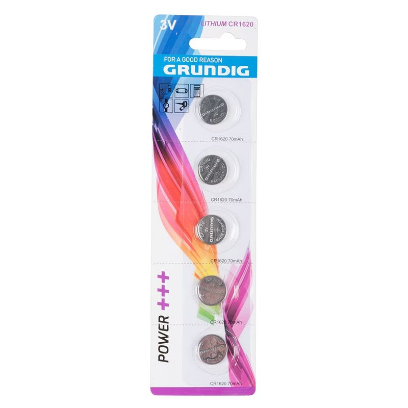 Grundig CR1620 Knappcellebatteri 5 - pk
