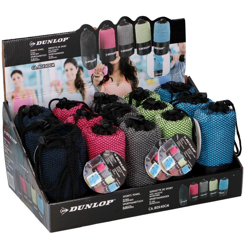Dunlop sportshåndkle mikrofiber 80x40cm | Reise og trening