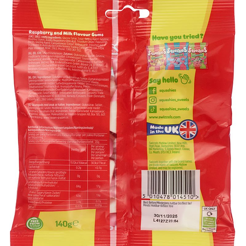 Squashies Original 140g | Swizzels