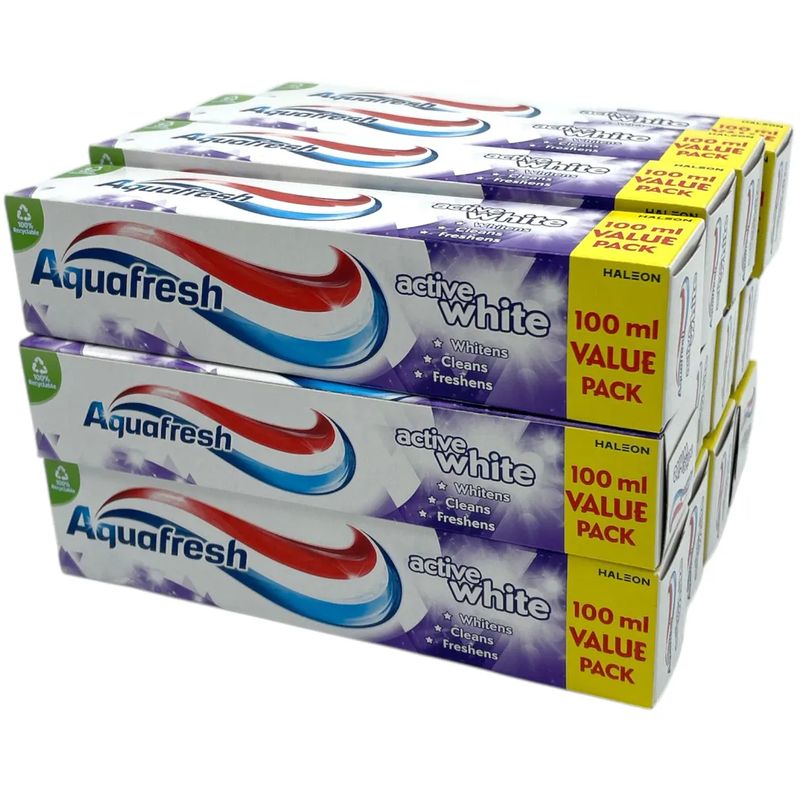 Aquafresh Active White Tannkrem 12x100ml | Storpakk