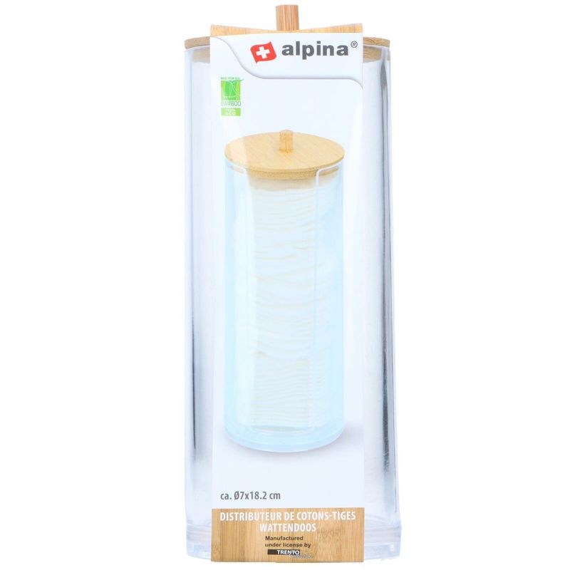 Alpina Bomullspadholder - Praktisk dispenser med bambuslok