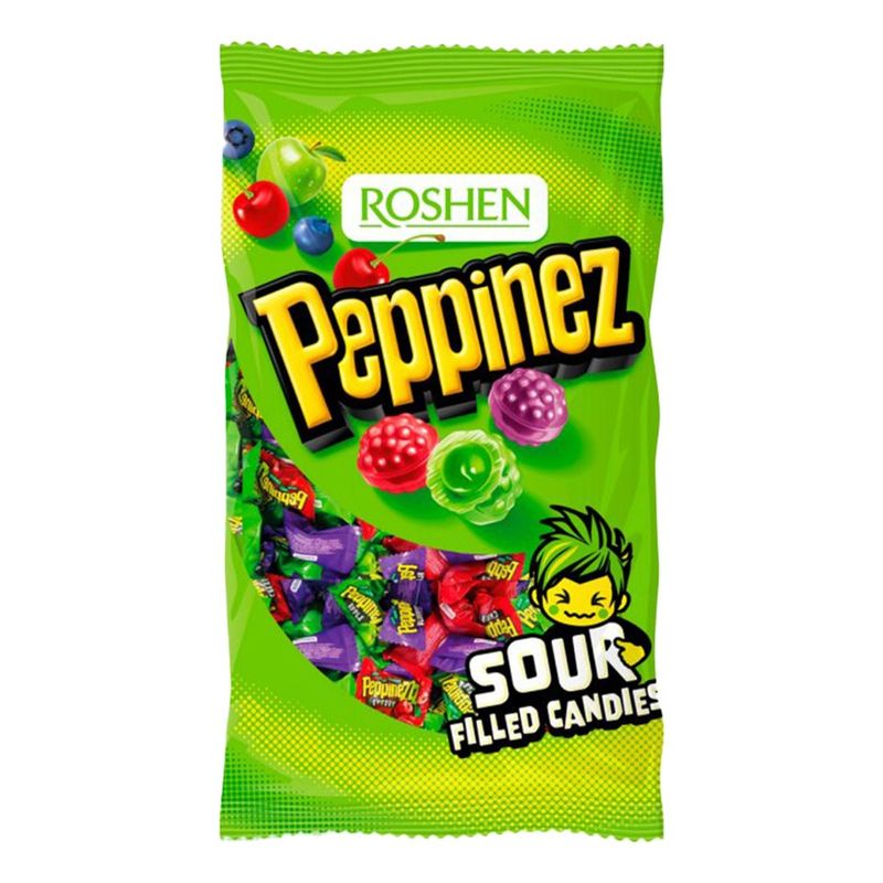 Roshen Peppinezzz Sour Filled Candies Storpakning 900g