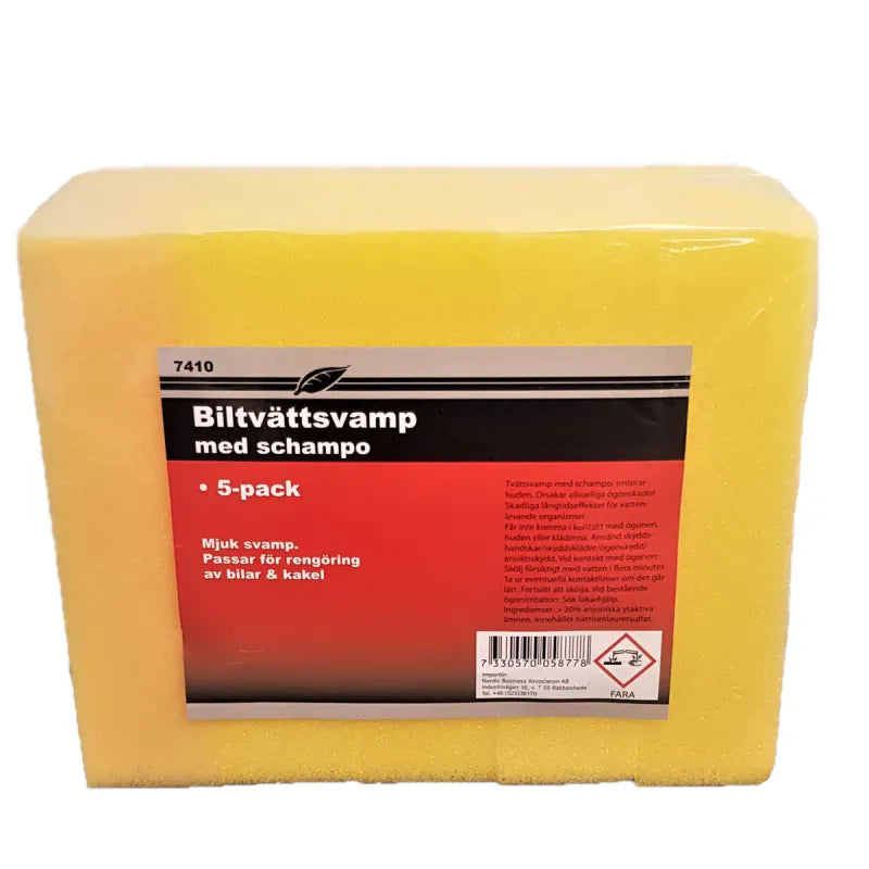Bilsvamp m/schampo 5pk