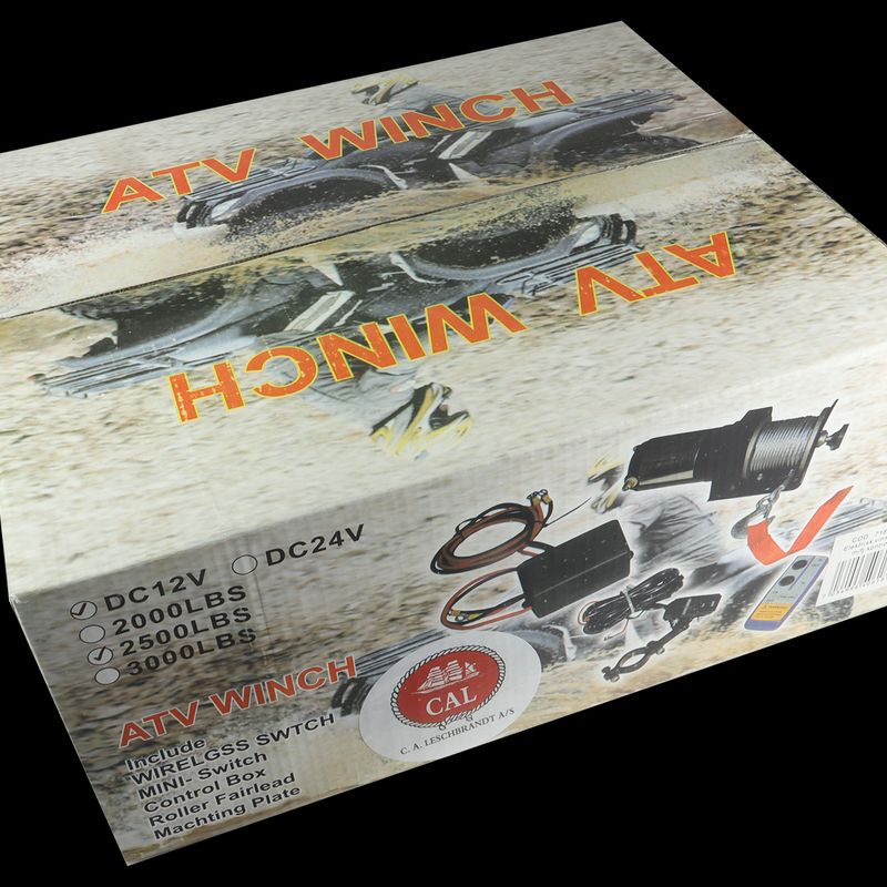 Elektrisk vinsj 12V med trådløs fjernkontroll | Trekk 1130 kg