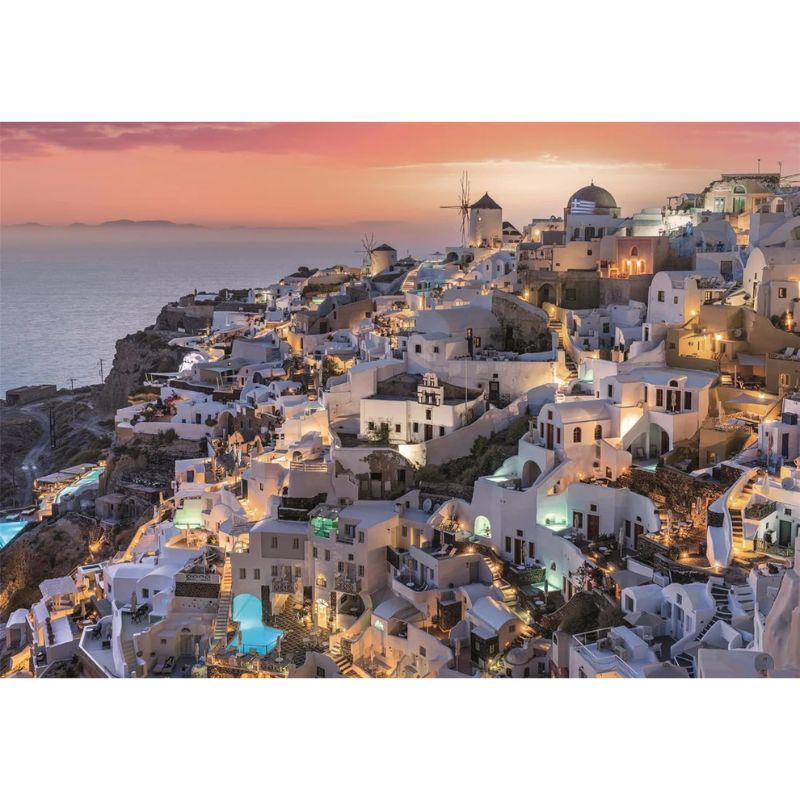Clementoni puslespill 1000 brikker – Shades of Santorini 50x70cm