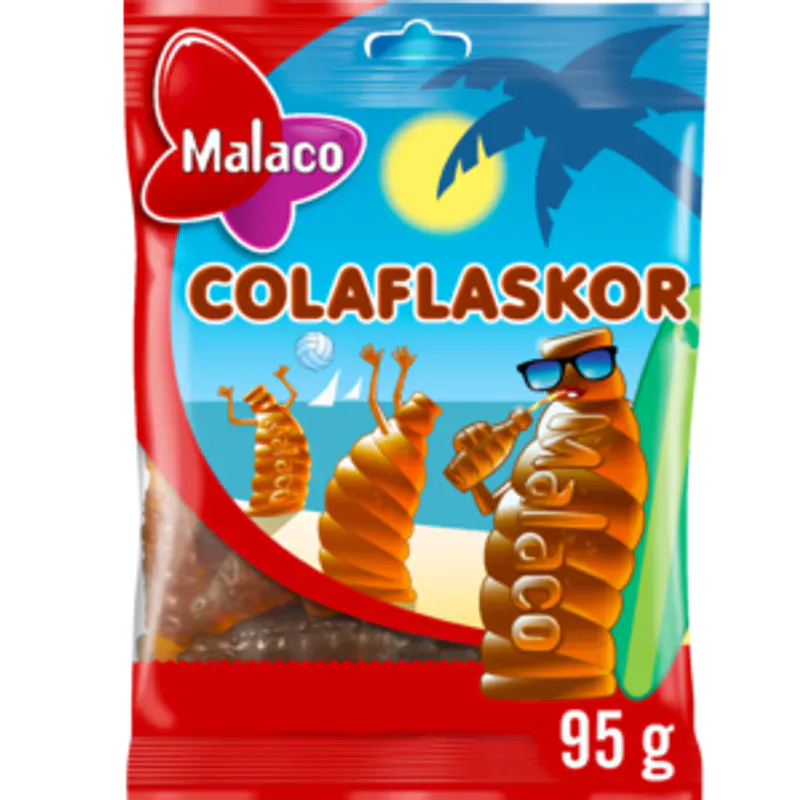 Malaco Colaflasker 28x95g | Storpakk