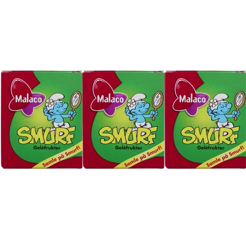 Smurf Pastiller 3pk 60g - Flere smaker