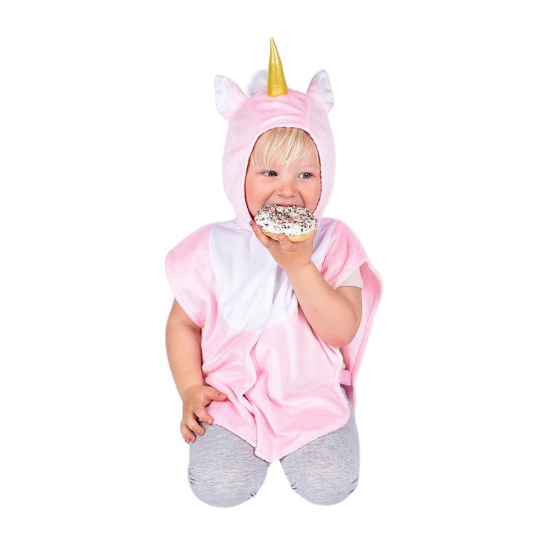 Rosa enhjørning Baby kappe 1 - 4 år