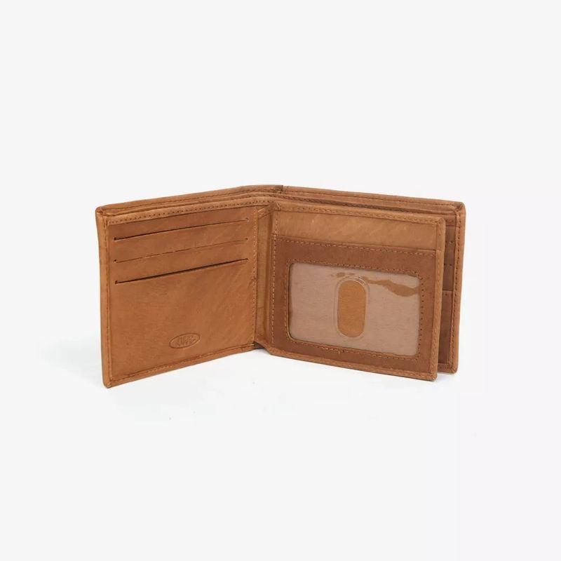 Lommebok skinn Cognac liten