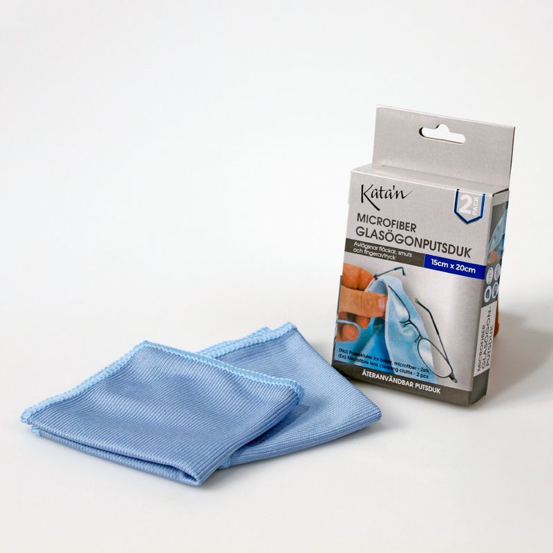 Pussekluter for briller 2pk | Mikrofiber 15x20cm