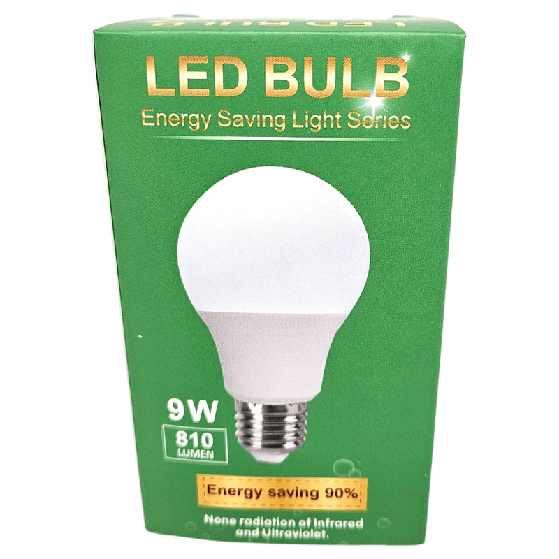 LED Lyspære 9W 810lm E27 | Energieffektiv Sparepære | Hvitt Lys