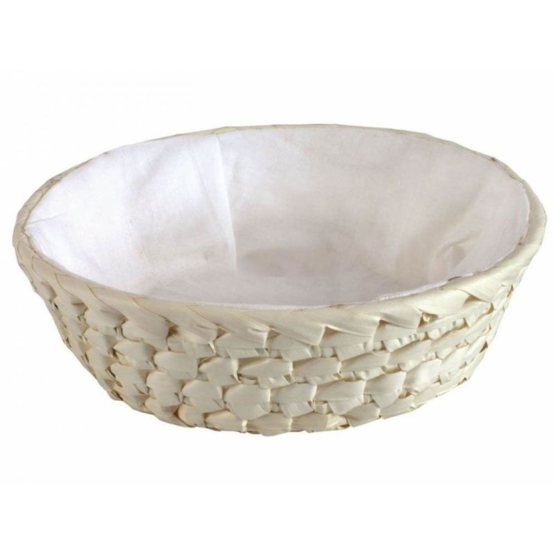 Kurv i palmeblad med innerstoff | Domotti | 23x7 cm