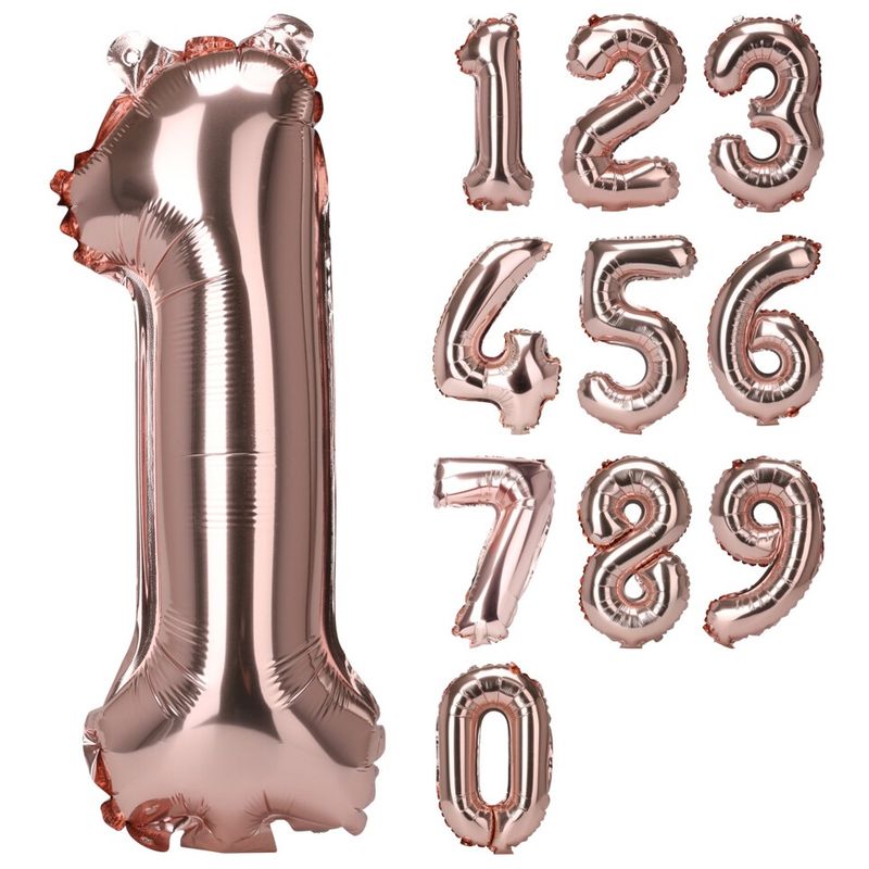 Tallballonger Folie Rosegull 40cm