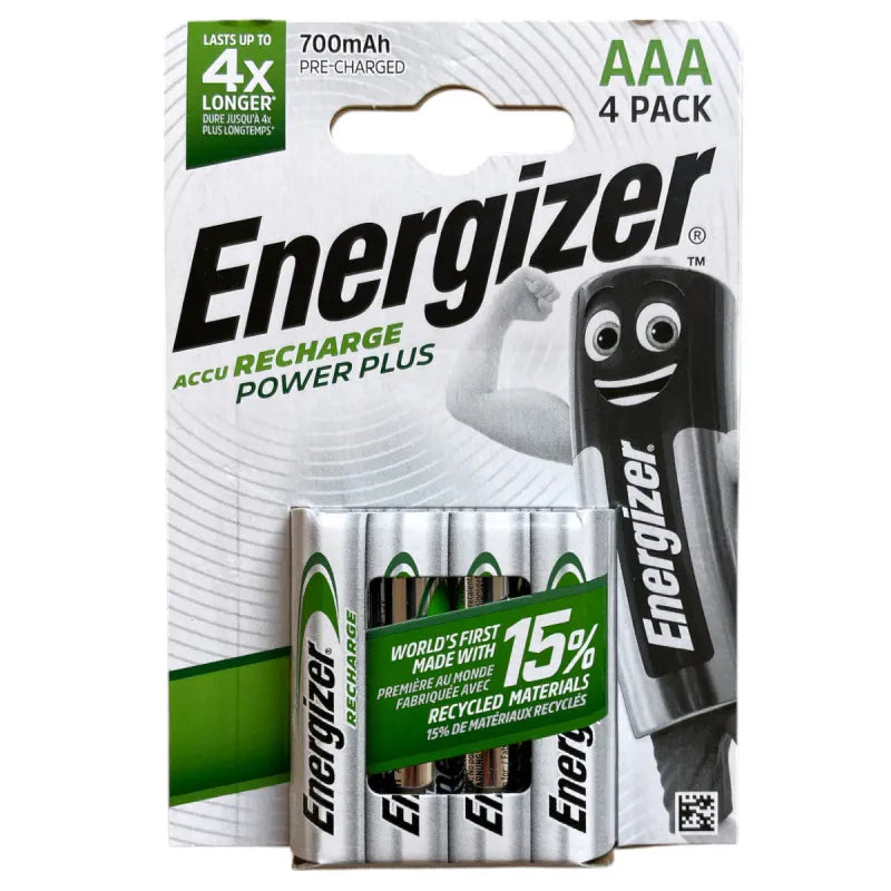 Energizer AAA oppladbare batterier 4pk | 700mAh