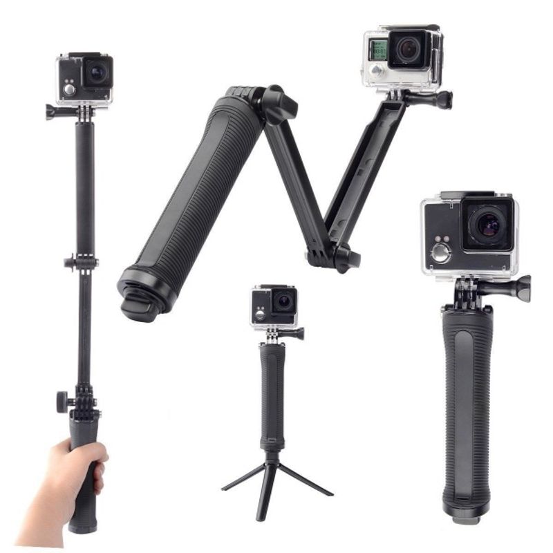 3 - Veis Stang/Stativ For GoPro Kameraer
