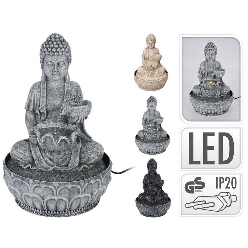 Buddha Fontene 29cm|3 farger