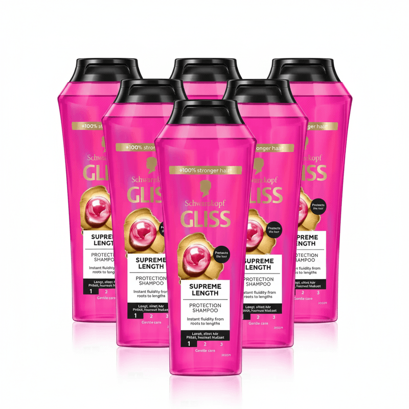 Schwarzkopf Gliss Supreme Length Shampoo 6x250ml | Storpakk