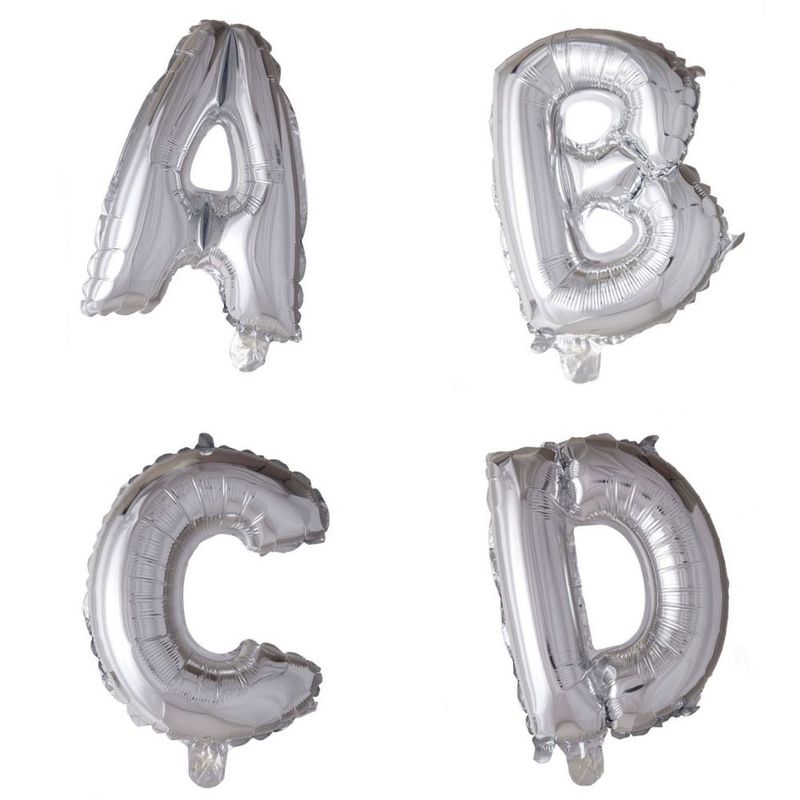 Tinka Folie Bokstavballonger 41 cm Sølv A Til Å