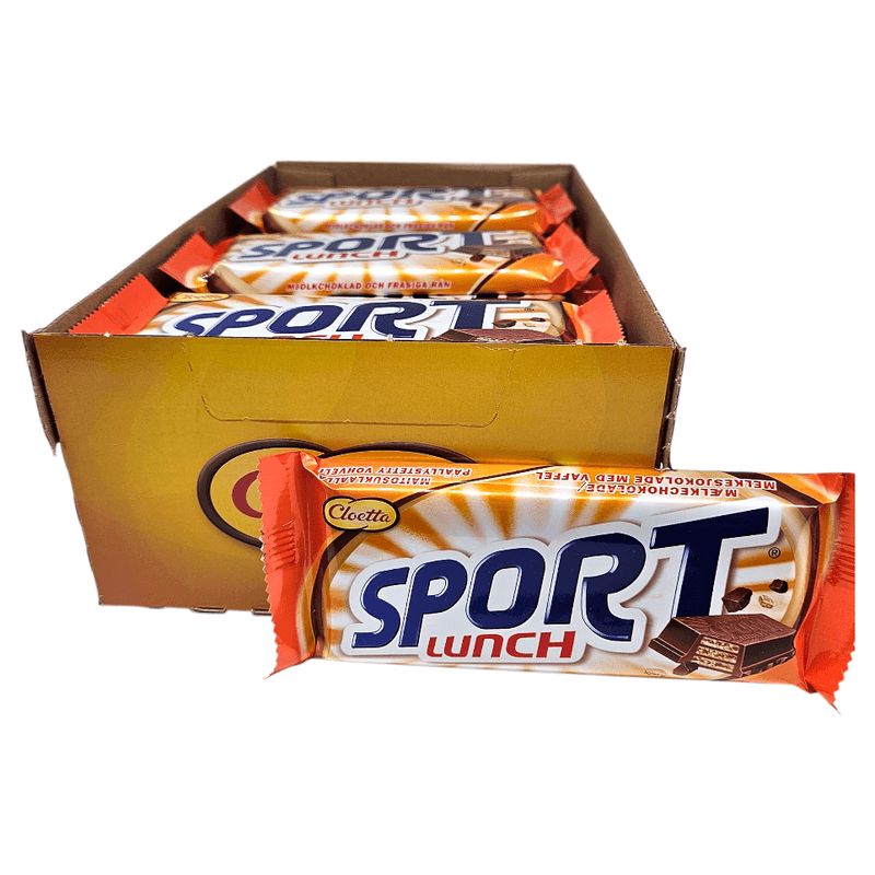 Sportlunch 28x80g | Storpakk | Sprø kjeksbar med sjokolade