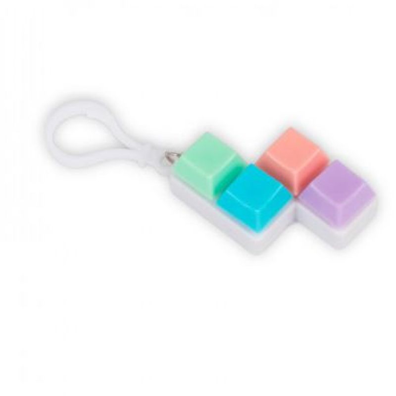 Fidget Keyboard Keychain - Klikkbar nøkkelring