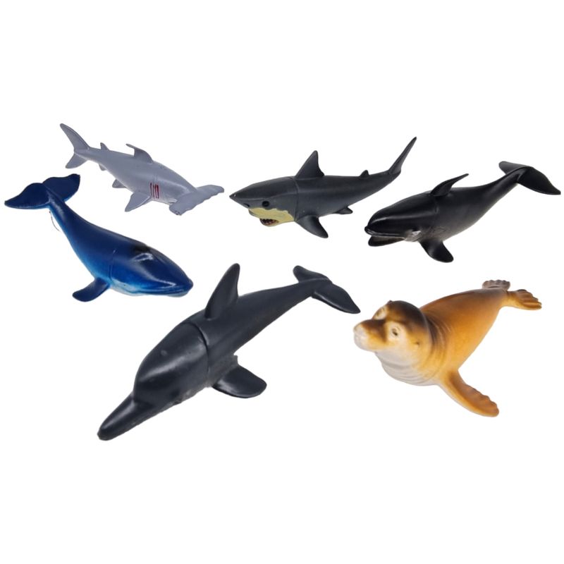 Sjødyr Figurer 6stk 9.5cm