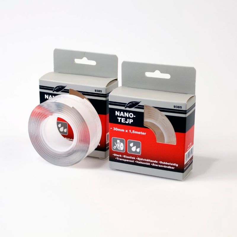 Nanoteip 30 mm x 1,5m | Kraftig Dobbeltsidig teip