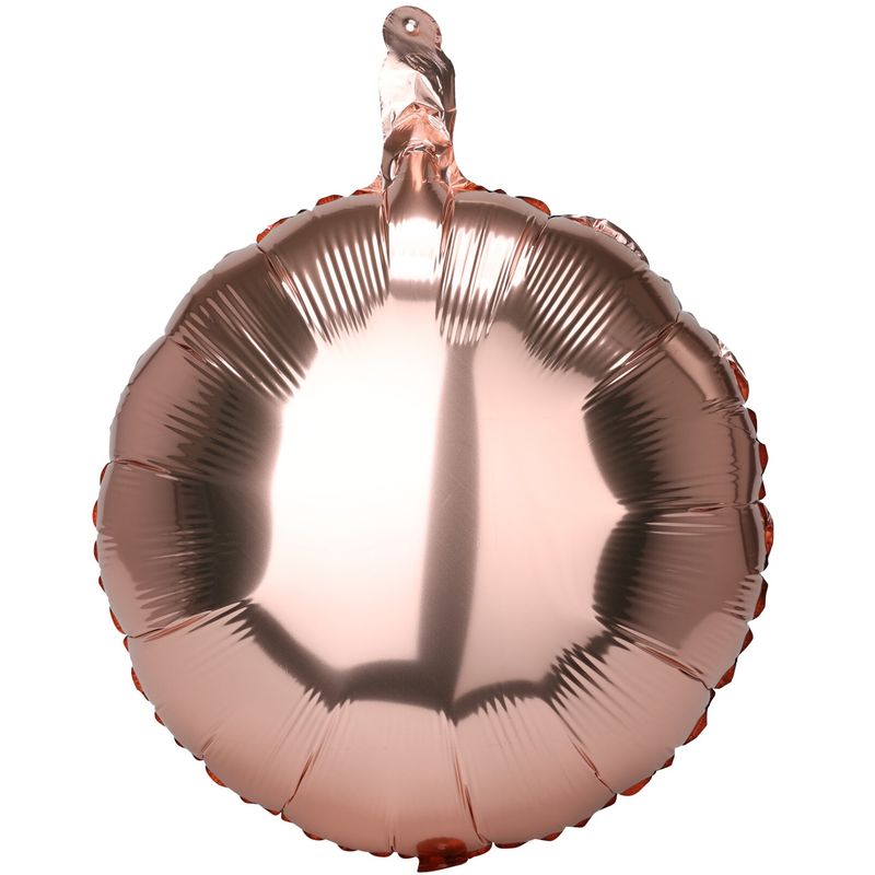10stk Runde Folieballonger Rosegull | 46cm