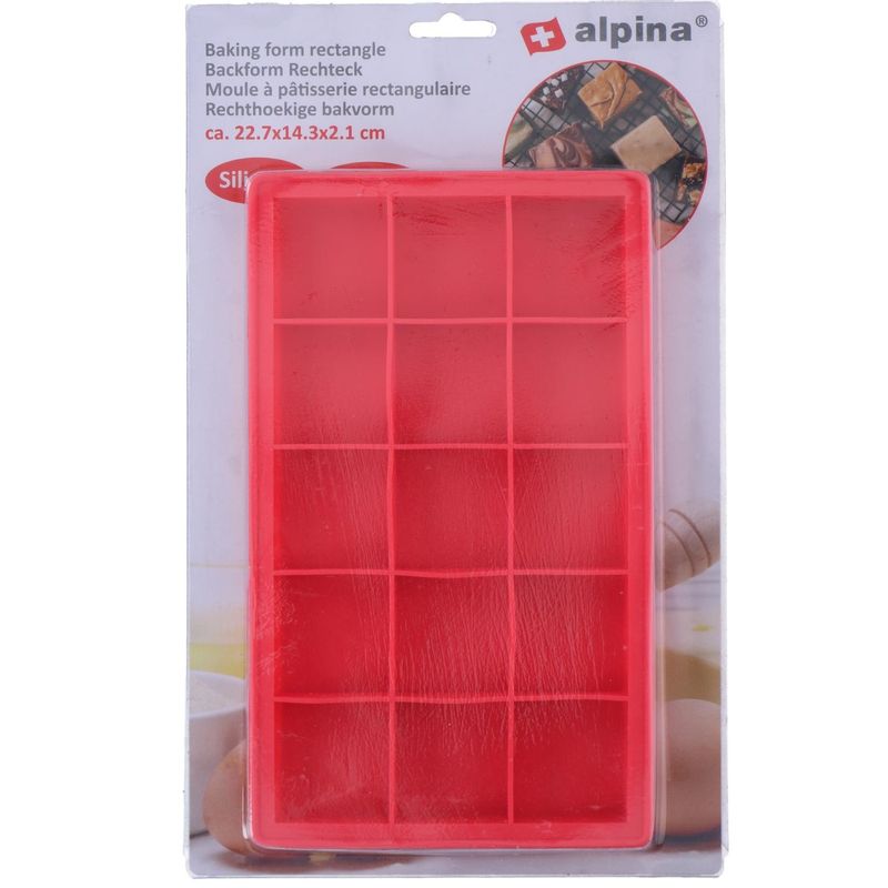 Silikonform Rektangel fra Alpina 14x12x2cm