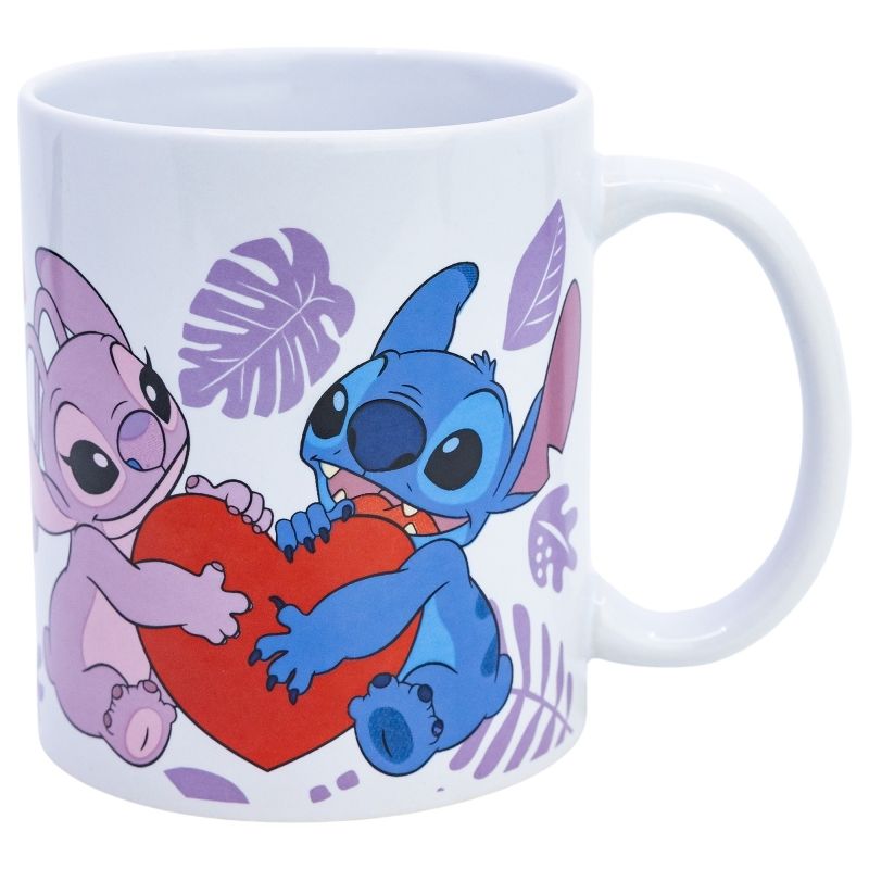 Krus Stitch og Angel 325ml | Disney krus med hjerte | Perfekt gave