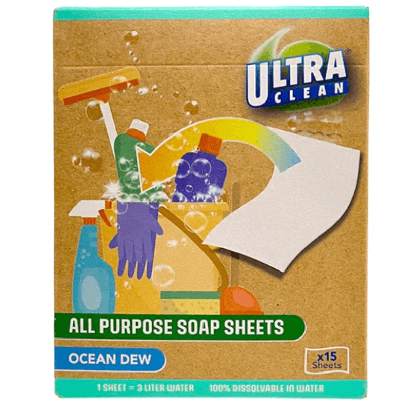 Såpeark Ultra Clean 15stk | Universal rengjøring | Refill Sprayflaske