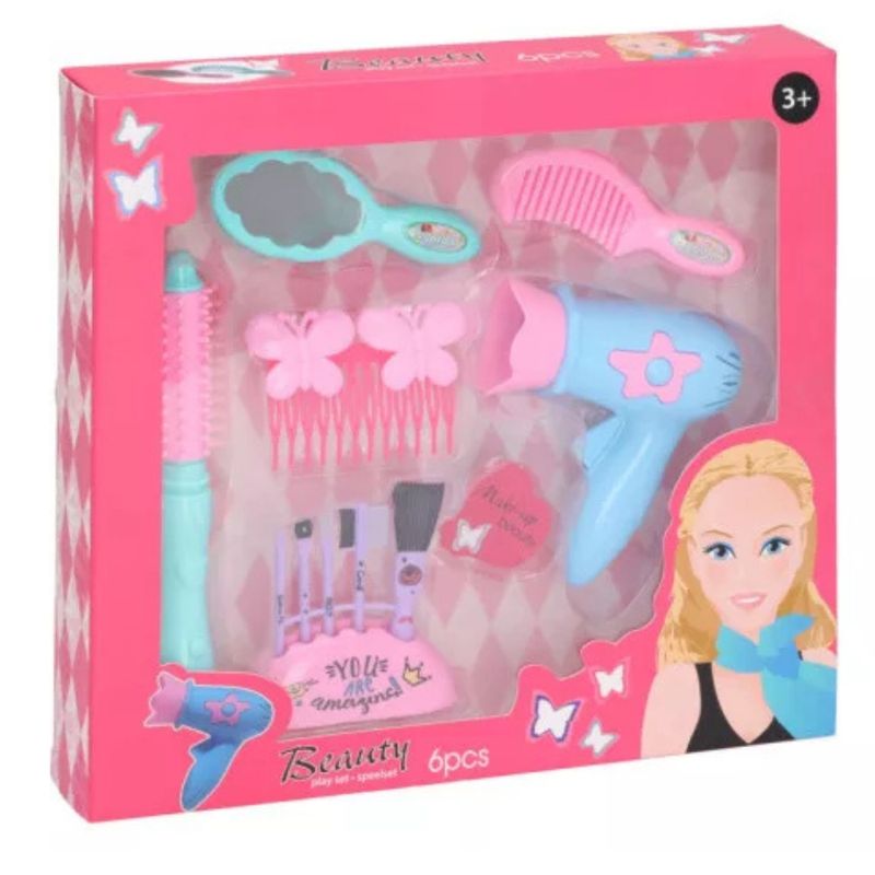 Frisørlekesett 2 ass | Lek med hårtilbehør | Rollelek for barn