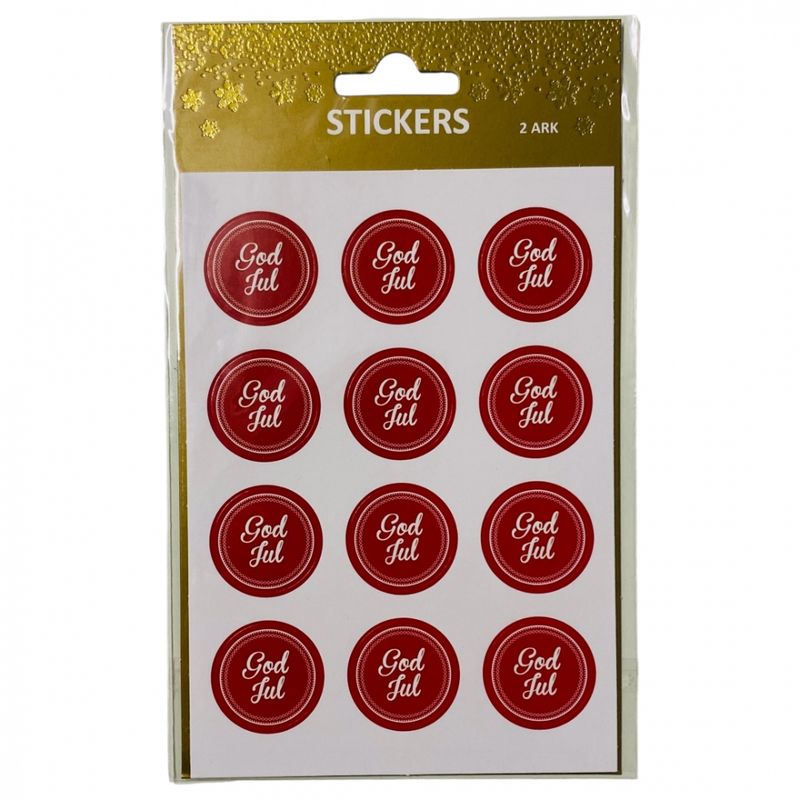 Juleklistremerker God Jul 24stk