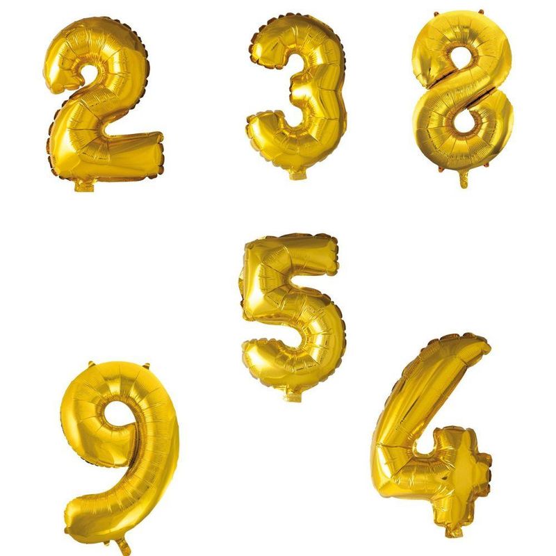 Tinka Folie Tallballonger Gull 41cm