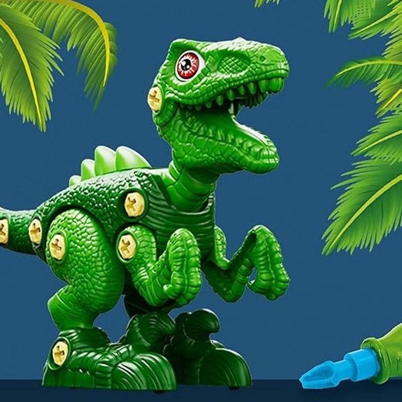 Dinosaur Sett 3in1 Dinofigur+Puslespill & Klistremerker