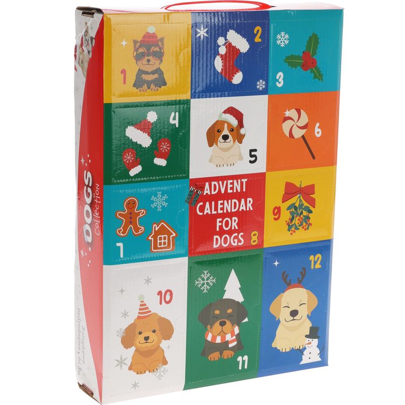 Adventskalender hund | 12 leker i gaveboks | Julegave til hund