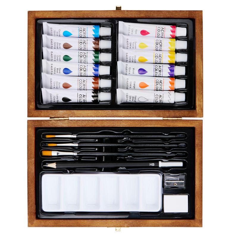 Artico Akryl Malingssett I Treboks 20deler