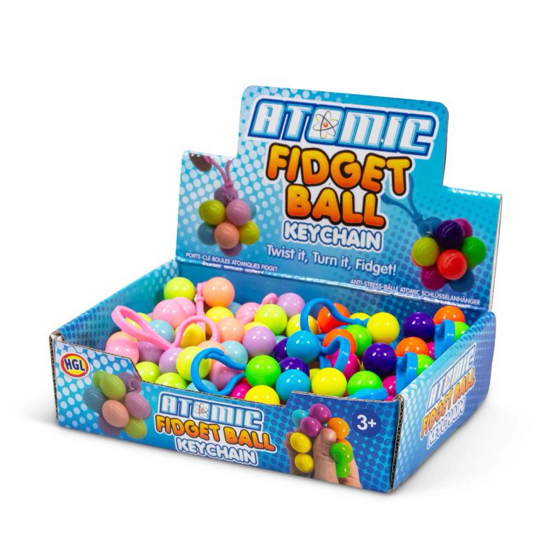 Atomic fidget ball keyring - Stressleke nøkkelring