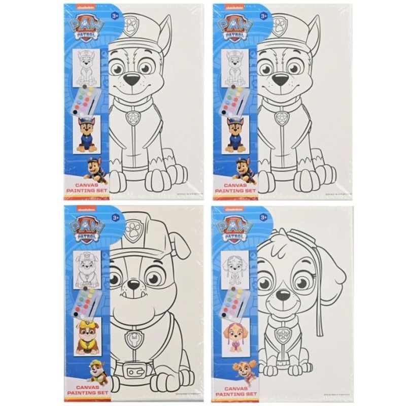 Paw Patrol malesett på lerret | 4 varianter